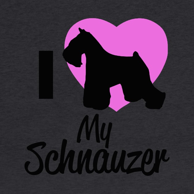 I Heart My Schnauzer Novelty Graphic print for Dog Lovers by nikkidawn74